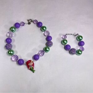 Little Mermaid costume jewelry - Ariel Necklace and matching bracelet